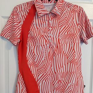 Novi Women's Golf Shirt S White/Red/Grey